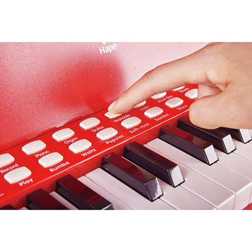 Lodër druri Piano Learn with Lights Piano Red Hape - Image 4