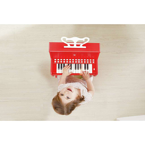 Lodër druri Piano Learn with Lights Piano Red Hape - Image 5