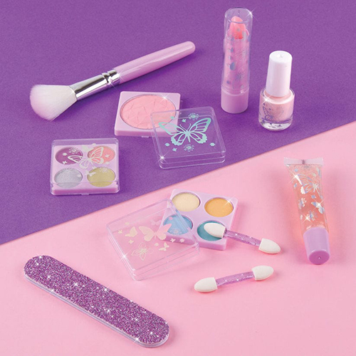 Deluxe Light Up Mirrored Vanity & Cosmetic Set - Image 6