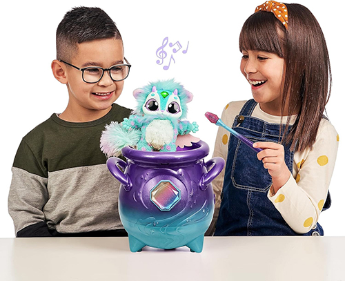 Magical Real Misting Purple Cauldron with Interactive Blue and Plush Toy Magic Mixies - Image 6
