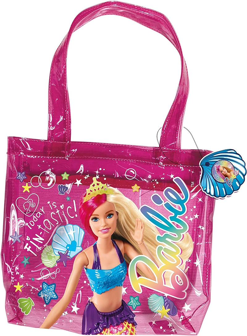 Çantë plazhi plastike e fortë + rërë kinetike 500 gr Barbie Lisciani - Image 6