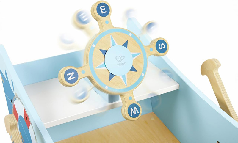Varka lëkundëse e kapitenit, Captain's Rocking Boat – Interactive Rowing Toy Hape - Image 7