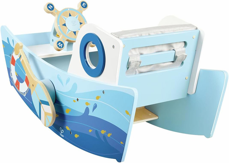 Varka lëkundëse e kapitenit, Captain's Rocking Boat – Interactive Rowing Toy Hape - Image 9