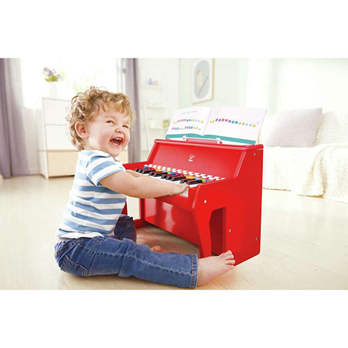 Lodër druri Piano Learn with Lights Piano Red Hape - Image 9