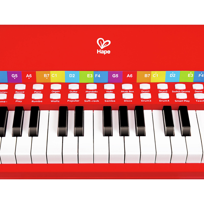 Pianot me drita dhe stol, Learn with Lights Piano Stool Hape - Image 12