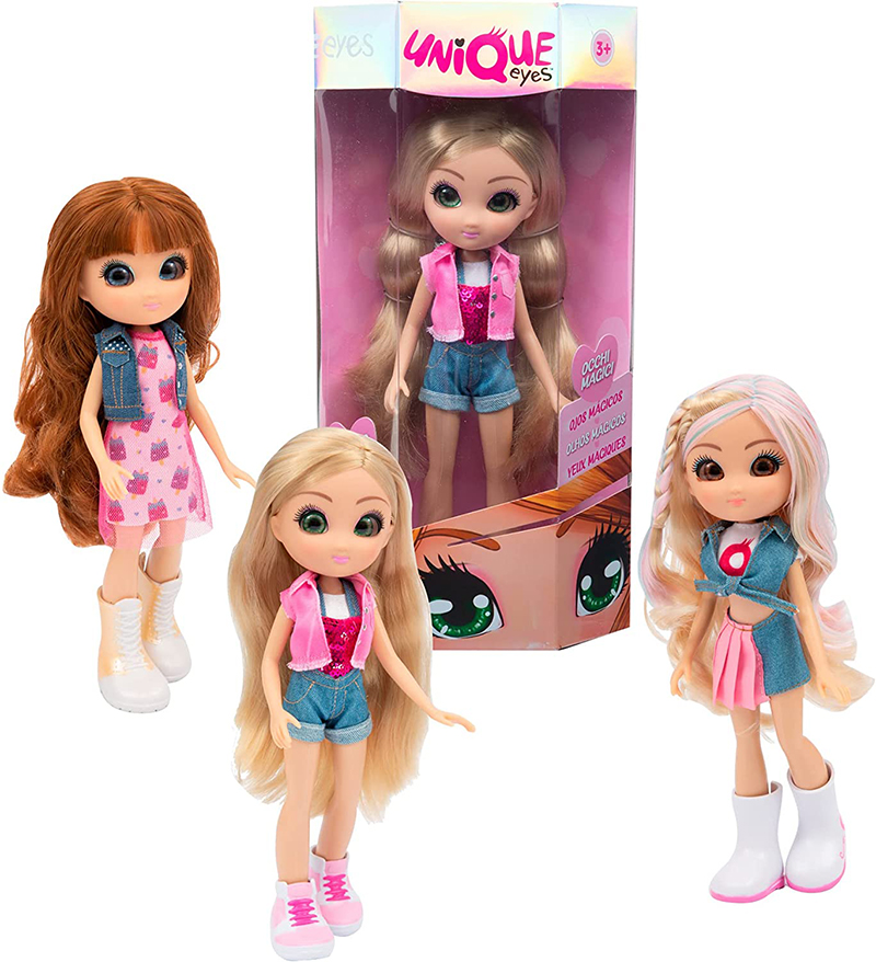 UNIQUE EYES - Bambola Articolata 25 cm, con Occhi Grandi Magici e Profondi, Segue il Tuo Sguardo, Rebecca Fashion - Image 4
