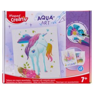 "Aqua Art" Paintings with Watercolor Pencils Maped