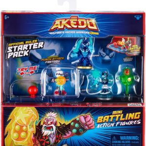 Akedo - Ultimate Arcade Warriors Starter Pack - Legendary Punch Attack - Mini Battling Action Figures - Ready, Fight, Split Strike