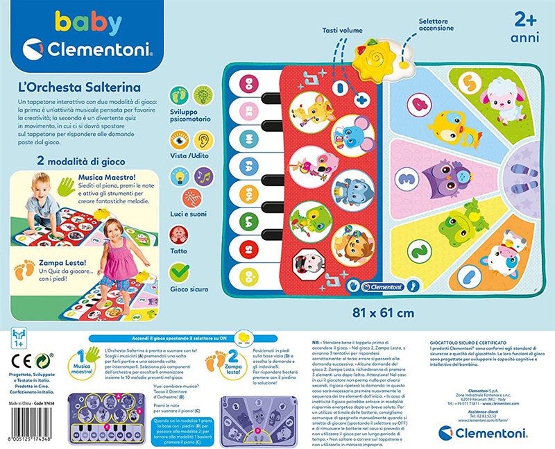Clementoni- L'orchestra Salterina Tappeto Musicale per Bambini, Multicolore, 17434 - Image 5