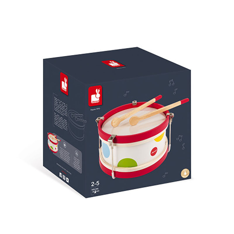 Daullja ime e parë druri, My First Drum Confetti (wood) Janod