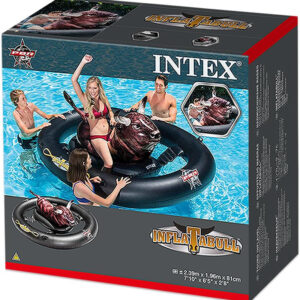 Komardare Dem Arene Intex 56280 Inflatabull Realistic Print, Black/Brown, 239 x 196 x 81 cm
