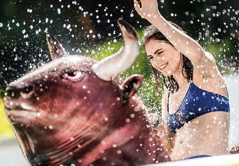 Komardare Dem Arene Intex 56280 Inflatabull Realistic Print, Black/Brown, 239 x 196 x 81 cm - Image 3