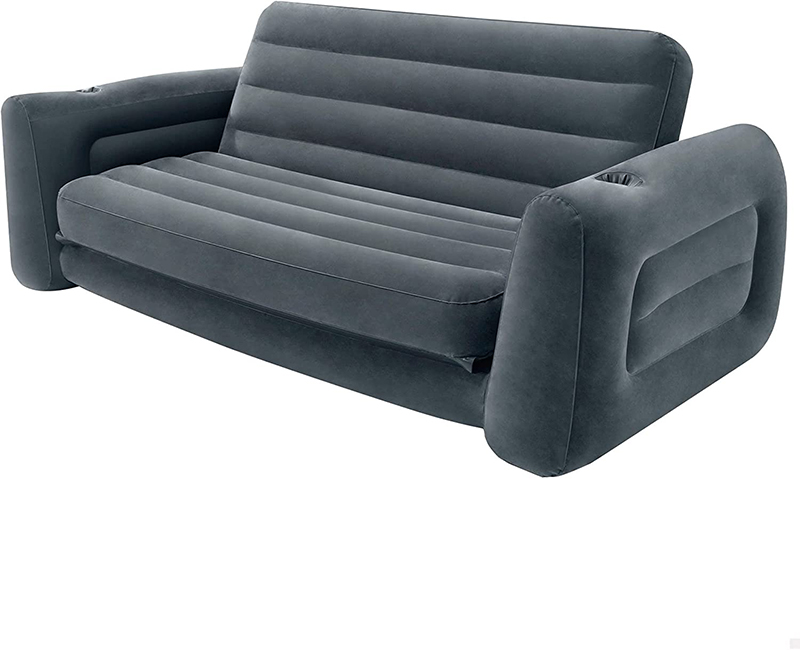 Divan dyshek me fryrje Intex 66552 Sofa Bed 203 x 224 x 66 cm & Inflatable Furniture Ultra Lounge Grey 102 x 137 x 79 cm / Diameter 64 x 28 cm - Image 5