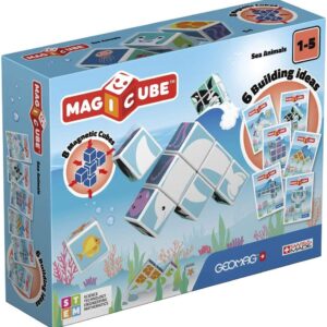 Geomag Magicube 146, Sea Animals - Building Game with Magnetic Cubes, 8 Cubes - Construction Toys for Boys and Girls