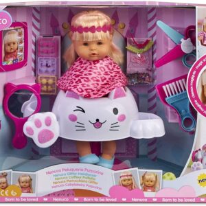 Nenuco Hairdressing Glitter – Baby Doll Combines and Cuts Hair, for Boys and Girls from 3 Years Old (Famous 700015153)