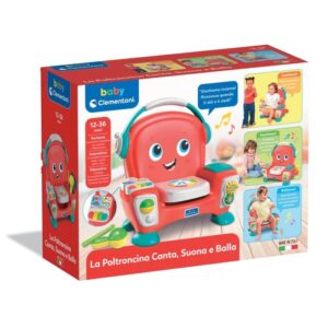 Clementoni Baby Canta, Suona E Balla, Poltroncina Interattiva, 12+ Mesi, Multicolore, 17678