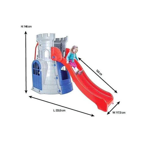 Set kështjellë + rrëshkitëse Slide Castle Slide Grey Pilsan - Image 4