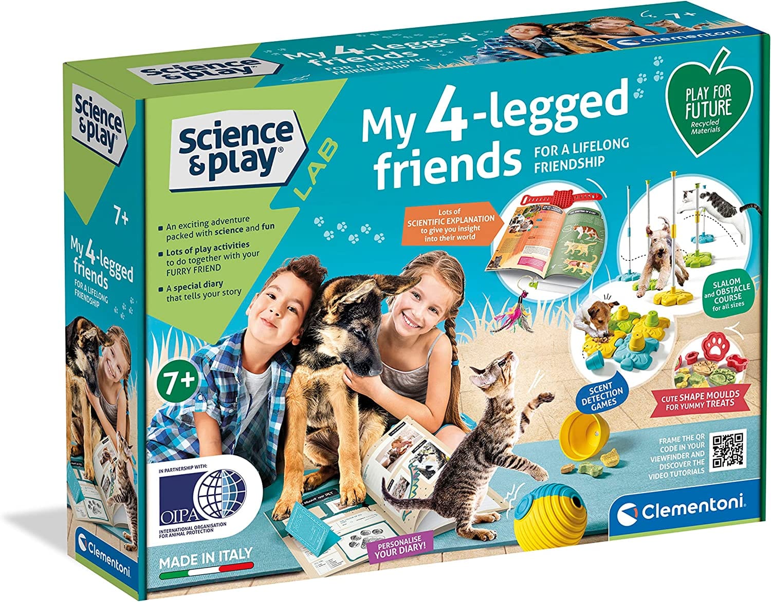 Clementoni 61341 Science & Play-Pet Lab Play for Future-Educational and Scientific Toys, Gift for Kids Age 7, English Version, Multicolour