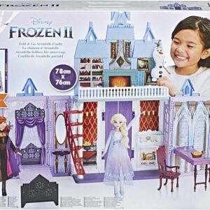 Disney Frozen Fold and Go Arendelle Castle Playset Inspired 2 Movie, Portable Play - Toy for Kids Ages 3 and up