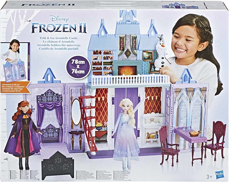 Disney Frozen Fold and Go Arendelle Castle Playset Inspired 2 Movie, Portable Play - Toy for Kids Ages 3 and up