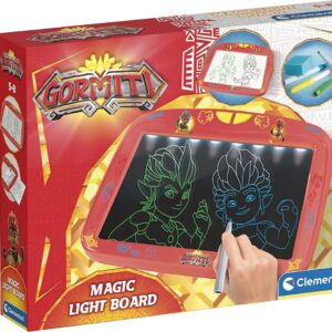 Clementoni 16356 Gormiti Effect Bright LED Whiteboard-Magic Board 3 Years-Creative Erasable Chalkboard Game-Drawing Set for Kids, Multi-Coloured