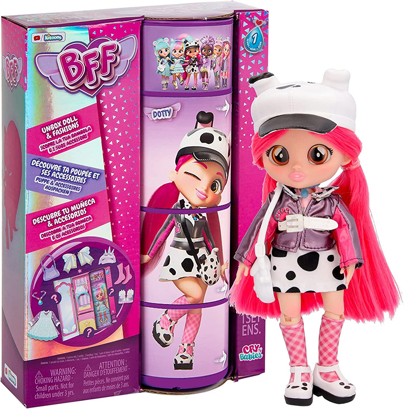 BFF By Cry Babies| Collectible Fashion Doll with Long Hair, fabric Clothes and 9 Accessories - Image 3