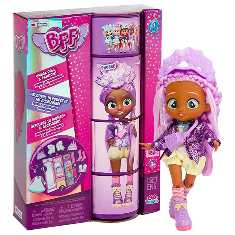 BFF By Cry Babies| Collectible Fashion Doll with Long Hair, fabric Clothes and 9 Accessories - Image 8