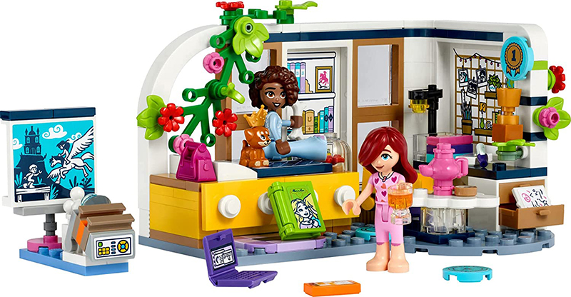 LEGO Friends Aliya's Room 41740, Mini Sleepover Party Bedroom Playset, Collectible Toy for Girls and Boys, with Paisley and Puppy Figure, Small Gift Idea - Image 5