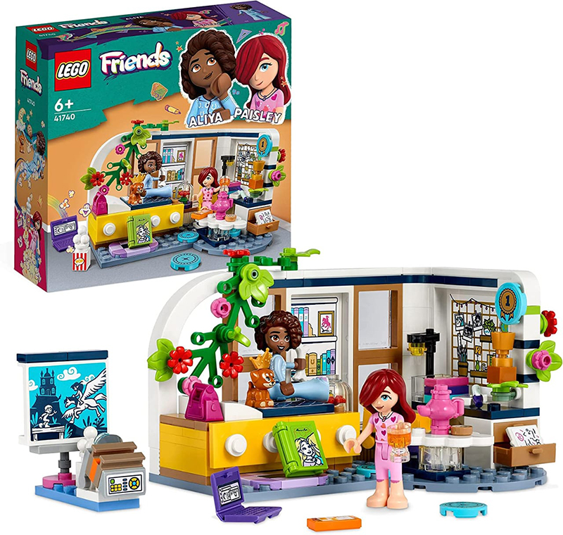LEGO Friends Aliya's Room 41740, Mini Sleepover Party Bedroom Playset, Collectible Toy for Girls and Boys, with Paisley and Puppy Figure, Small Gift Idea - Image 6