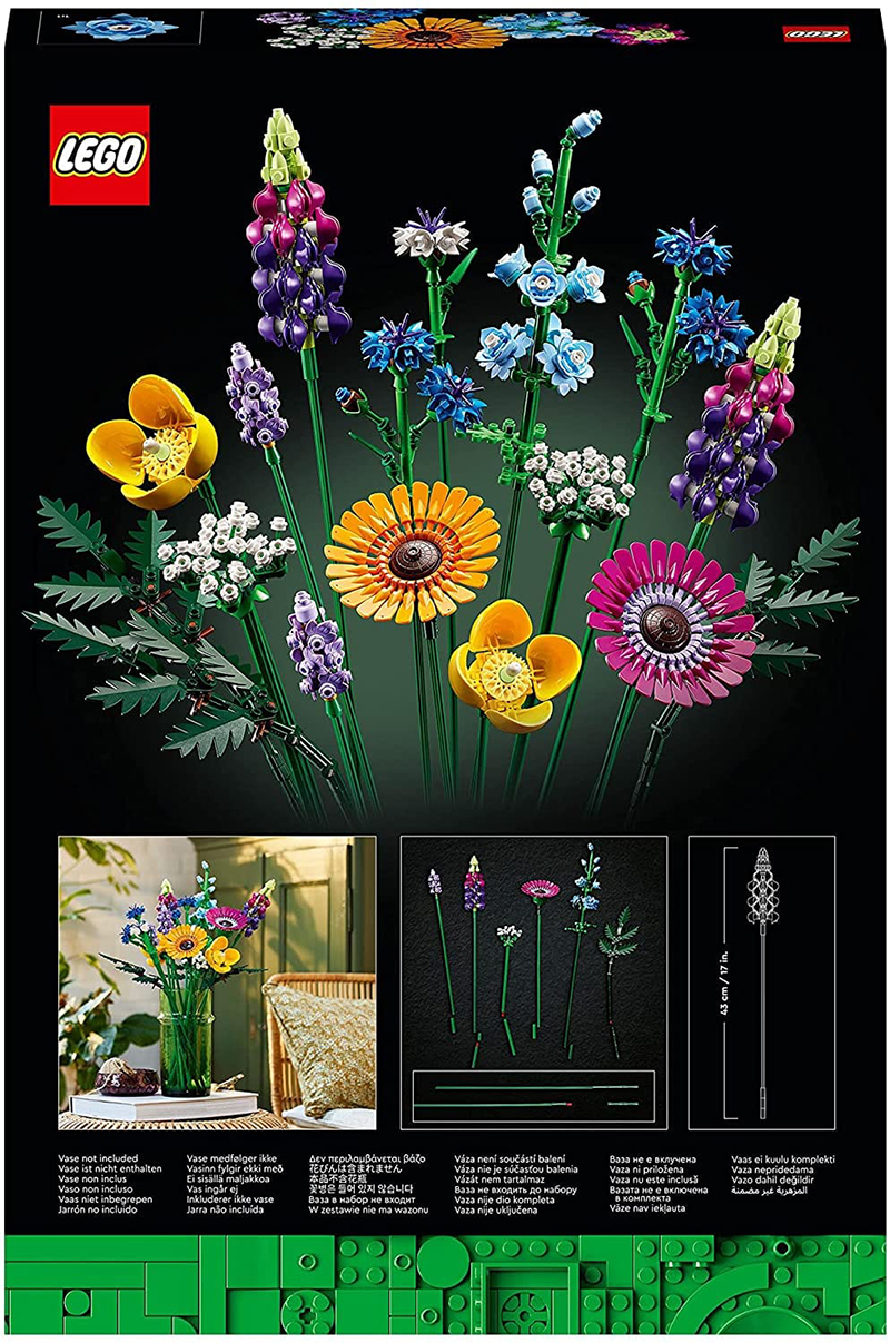 LEGO 10313 Icons Wildflower Bouquet Set, Artificial Flowers with Poppies and Lavender - Image 3