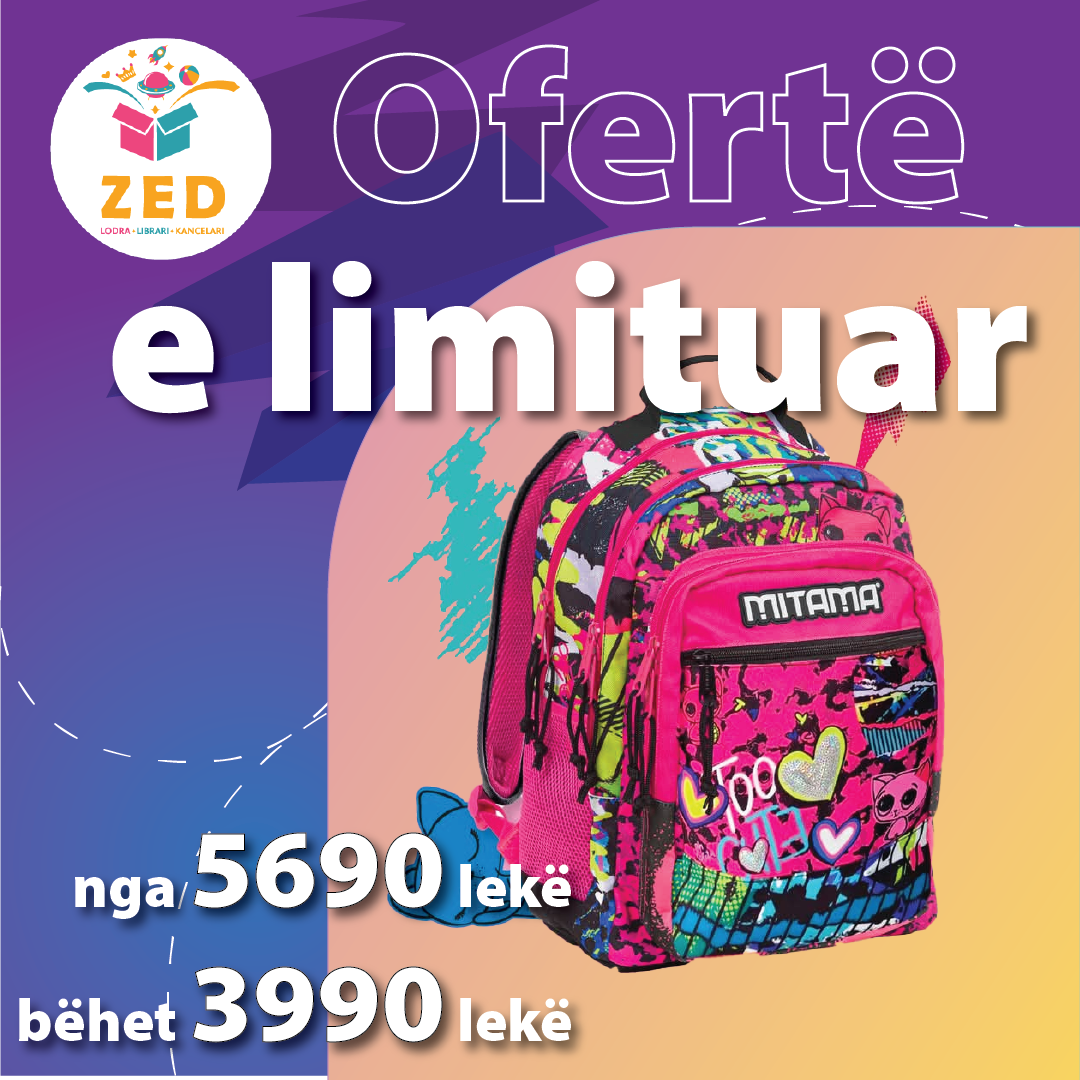 Çantë shkolle shpine Too Cute për vajza Mitama