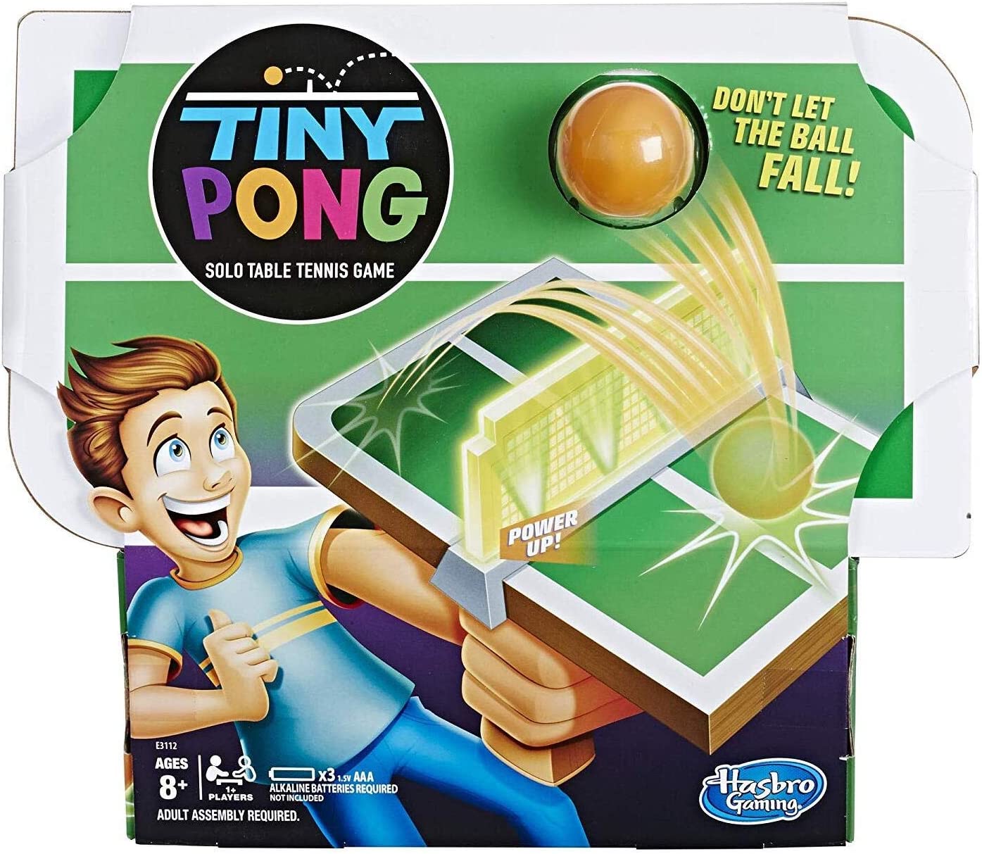 Hasbro Tiny Pong Solo Table Tennis Kids Electronic Handheld Game