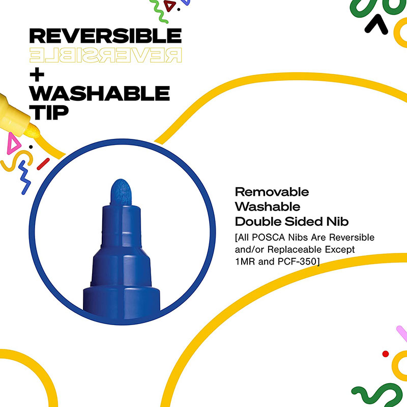 Set 8 Posca Paint Markers, 5M Medium Posca Markers with Reversible Tips, Posca Marker Set of Acrylic Paint Pens | Posca Pens for Art Supplies, Fabric Paint, Fabric Markers, Paint Pen, Art Markers - Image 10