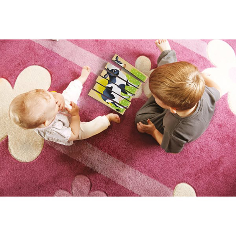 Four Puzzle Wood Farm Animals Play Bio Quercetti - Image 5