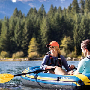 Varkë me fryrje për 2 persona Challenger 2 Boat - Blue/Yellow, 236 x 114 x 41 cm Intex